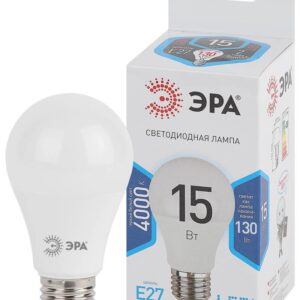 Лампочка светодиодная ЭРА STD LED A60-15W-840-E27 E27 / Е27 15 Вт груша нейтральный белый свет купить оптом недорого