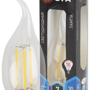 Лампочка светодиодная ЭРА F-LED BXS-7W-840-E14 Е14 / Е14 7Вт филамент свеча на ветру нейтральный белый свет купить оптом недорого