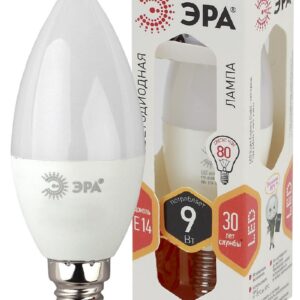 Лампочка светодиодная ЭРА STD LED B35-9W-827-E14 E14 / Е14 9 Вт свеча теплый белый свет купить оптом недорого