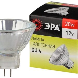 Лампочка галогенная ЭРА GU4-MR11-20W-12V-30CL GU4 20 Вт софит теплый белый свет купить оптом недорого
