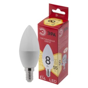Лампочка светодиодная ЭРА RED LINE LED B35-8W-827-E14 R Е14 / E14 8 Вт свеча теплый белый свет купить оптом недорого
