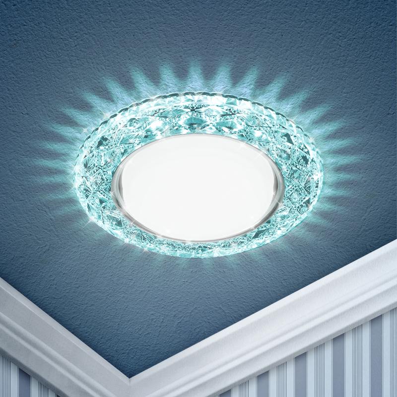 DK LD24 BL/WH Светильник ЭРА декор cо светодиодной подсветкой Gx53 DK LD24 BL/WH Светильник ЭРА декор cо светодиодной подсветкой Gx53