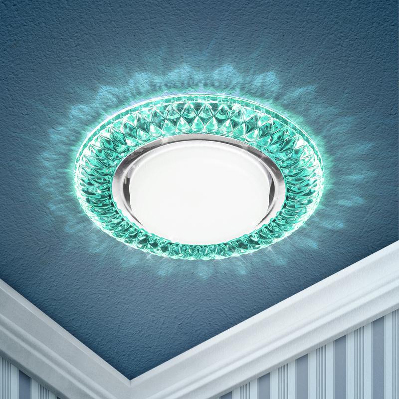 DK LD23 BL2/WH Светильник ЭРА декор cо светодиодной подсветкой Gx53 DK LD23 BL2/WH Светильник ЭРА декор cо светодиодной подсветкой Gx53