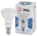 Лампочка светодиодная ЭРА STD LED R50-6W-840-E14 Е14 / Е14 6Вт рефлектор нейтральный белый свет купить оптом недорого