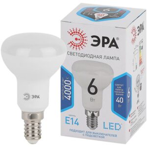 Лампочка светодиодная ЭРА STD LED R50-6W-840-E14 Е14 / Е14 6Вт рефлектор нейтральный белый свет купить оптом недорого
