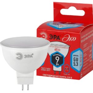 Лампочка светодиодная ЭРА RED LINE ECO LED MR16-9W-840-GU5.3 GU5.3 9 Вт софит нейтральный белый свет купить оптом недорого
