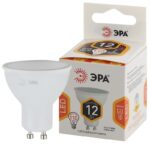 Лампочка светодиодная ЭРА STD LED MR16-12W-827-GU10 GU10 12Вт софит теплый белый свет купить оптом недорого