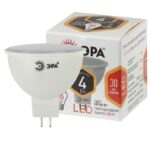 Лампочка светодиодная ЭРА STD LED MR16-4W-827-GU5.3 GU5.3 4Вт софит теплый белый свет купить оптом недорого