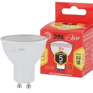 Лампочка светодиодная ЭРА RED LINE ECO LED MR16-5W-827-GU10 GU10 5Вт софит теплый белый свет купить оптом недорого