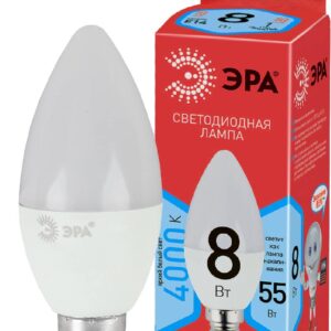 Лампочка светодиодная ЭРА RED LINE ECO LED B35-8W-840-E14 Е14 / E14 8Вт свеча нейтральный белый свет купить оптом недорого
