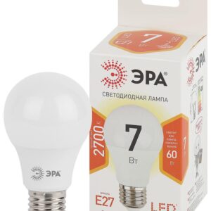 Лампочка светодиодная ЭРА STD LED A60-7W-827-E27 E27 / Е27 7Вт груша теплый белый свет купить оптом недорого