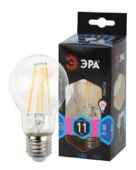 Лампочка светодиодная ЭРА F-LED A60-11W-840-E27 Е27 / Е27 11Вт филамент груша нейтральный белый свет купить оптом недорого