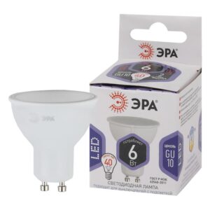 Лампочка светодиодная ЭРА STD LED MR16-6W-860-GU10 GU10 6Вт софит холодный дневной свет купить оптом недорого