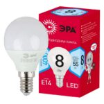Лампочка светодиодная ЭРА RED LINE LED P45-8W-840-E14 R E14 / Е14 8 Вт шар нейтральный белый свет купить оптом недорого