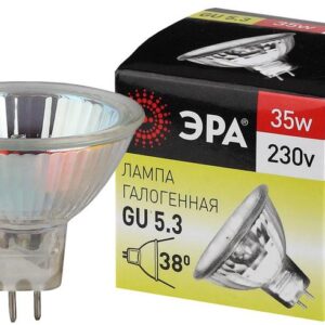 Лампочка галогенная ЭРА GU5.3-JCDR (MR16)-35W-230V-CL GU5.3 35Вт софит теплый белый свет купить оптом недорого