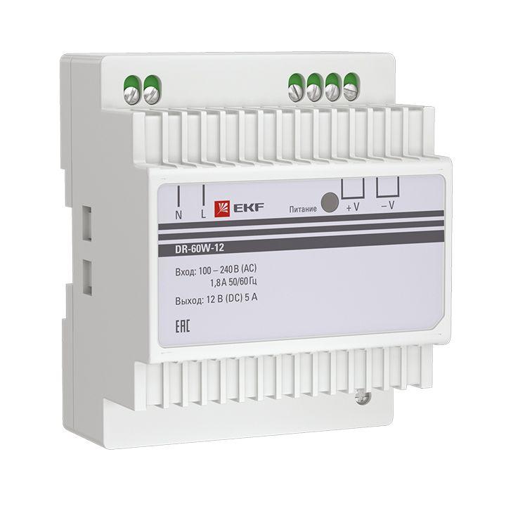 Блок питания 12В DR-60W-12 PROxima EKF dr-60w-12 купить оптом выгодно Блок питания 12В DR-60W-12 PROxima EKF dr-60w-12 оптом купить цена