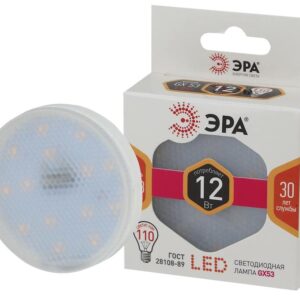 Лампочка светодиодная ЭРА STD LED GX-12W-827-GX53 GX53 12Вт таблетка теплый белый свет купить оптом недорого
