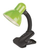 Настольный светильник ЭРА N-212-Е27-40W-GR на прищепке зелёный купить оптом недорого