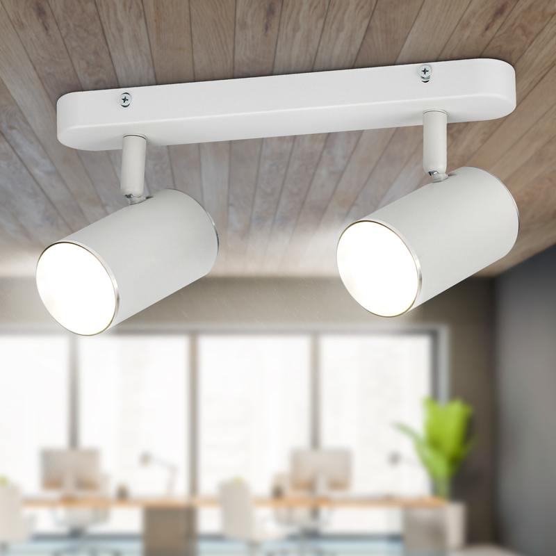 Светильник настенно-потолочный спот ЭРА OL35-2 WH MR16 GU10 IP20 белый хром оптом купить хорошая цена Светильник настенно-потолочный спот ЭРА OL35-2 WH MR16 GU10 IP20 белый хром купить оптом недорого