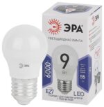 Лампочка светодиодная ЭРА STD LED P45-9W-860-E27 E27 / Е27 9Вт шар холодный дневной свет купить оптом недорого