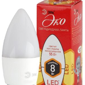Лампочка светодиодная ЭРА RED LINE ECO LED B35-8W-827-E27 E27 / Е27 8Вт свеча теплый белый свет купить оптом недорого