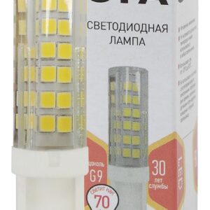 Лампочка светодиодная ЭРА STD LED JCD-7W-CER-827-G9 G9 7Вт керамика капсула теплый белый свет купить оптом недорого