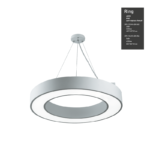 Светильник LED ЭРА Geometria SPO-134-W-40K-056 Ring 56Вт 4000К 4200Лм IP40 800*800*80 белый подвесной купить оптом недорого