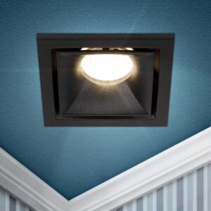 Встраиваемый светильник алюминиевый ЭРА KL101 BK MR16 GU5.3 черный купить оптом недорого