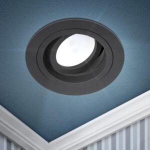 Встраиваемый светильник алюминиевый ЭРА KL84 BK MR16/GU5.3 черный купить оптом недорого