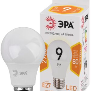 Лампочка светодиодная ЭРА STD LED A60-9W-827-E27 E27 / Е27 9Вт груша теплый белый свет купить оптом недорого