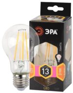 Лампочка светодиодная ЭРА F-LED A60-13W-827-E27 Е27 / Е27 13Вт филамент груша теплый белый свет купить оптом недорого