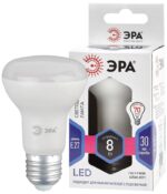 Лампочка светодиодная ЭРА STD LED R63-8W-860-E27 Е27/ Е27 8Вт рефлектор холодный дневной свет купить оптом недорого