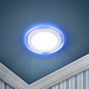 LED 3-6 BL Светильник ЭРА светодиодный круглый c cиней подсветкой LED 6W 220V 4000K купить оптом недорого