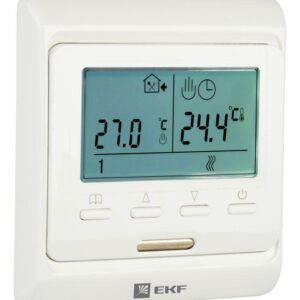 Термостат программируемый ETT-1 (HW-500; RTC 51.716; R51XT; ST-16) 3.6кВт 16А для теплых полов датчик пола; датчик воздуха бел. EKF ett-1 оптом купить цена