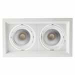 Светильник карданный встраиваемый ЭРА SKD-12-36-40K-W09 2х9Вт 4000K 2160Лм 225х130х100 алюминий купить оптом недорого