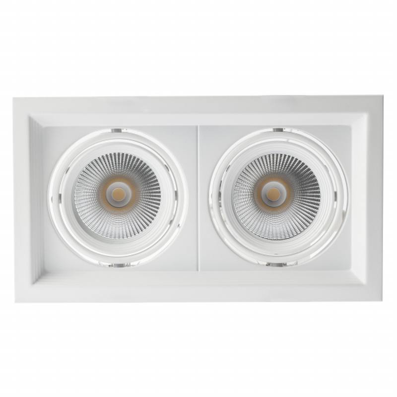 Светильник карданный встраиваемый ЭРА SKD-12-36-40K-W09 2х9Вт 4000K 2160Лм 225х130х100 алюминий оптом купить хорошая цена Светильник карданный встраиваемый ЭРА SKD-12-36-40K-W09 2х9Вт 4000K 2160Лм 225х130х100 алюминий купить оптом недорого