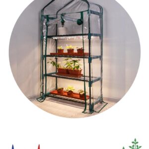 Теплица ЭРА FITO-House - 4 со светильниками в комплекте 4 яруса 1250х690х300 мм купить оптом недорого