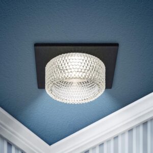 Встраиваемый светильник декоративный ЭРА DK110 BK/CL MR16 GU5.3 черный прозрачный купить оптом недорого