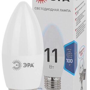 Лампочка светодиодная ЭРА STD LED B35-11W-840-E27 E27 / Е27 11Вт свеча нейтральный белый свeт купить оптом недорого