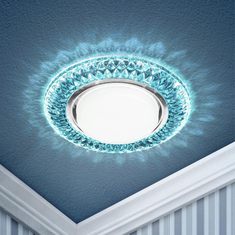 DK LD23 BL1/WH Светильник ЭРА декор cо светодиодной подсветкой Gx53 DK LD23 BL1/WH Светильник ЭРА декор cо светодиодной подсветкой Gx53