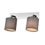 Светильник настенно-потолочный спот Rivoli Perlita 7058-702 2 x E14 40 Вт поворотный с выключателем купить оптом недорого