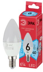 Лампочка светодиодная ЭРА RED LINE ECO LED B35-6W-840-E14 E14 / Е14 6Вт свеча нейтральный белый свет купить оптом недорого
