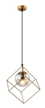 Светильник подвесной (подвес) Rivoli Moon 5145-310 1 х Е14 40 Вт золото лофт - кантри потолочный купить оптом недорого