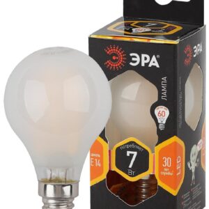 Лампочка светодиодная ЭРА F-LED P45-7W-827-E14 frost E14 / Е14 7Вт филамент шар матовый теплый белый свет купить оптом недорого