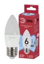 Лампочка светодиодная ЭРА RED LINE ECO LED B35-6W-840-E27 E27 / Е27 6Вт свеча нейтральный белый свет купить оптом недорого