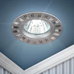 Встраиваемый светильник алюминиевый ЭРА KL33 AL/SL/1 MR16 12V 50W серебро купить оптом недорого