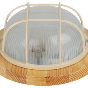 Светильник ЭРА НБО 03-60-012 Кантри дерево/стекло решетка IP54 E27 max 60Вт D220 круг клен купить оптом недорого