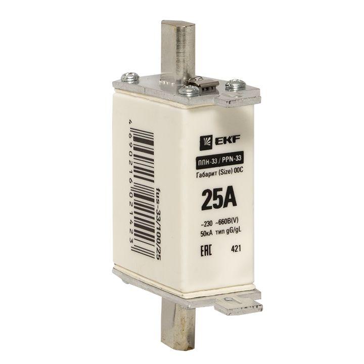 Вставка плавкая ППН-33 100/25А габарит 00C PROxima EKF fus-33/100/25 купить оптом выгодно Вставка плавкая ППН-33 100/25А габарит 00C PROxima EKF fus-33/100/25 оптом купить цена