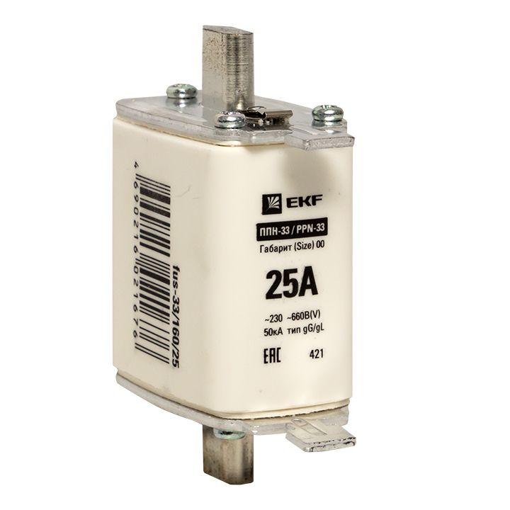 Вставка плавкая ППН-33 160/25А габарит 00 PROxima EKF fus-33/160/25 купить оптом выгодно Вставка плавкая ППН-33 160/25А габарит 00 PROxima EKF fus-33/160/25 оптом купить цена