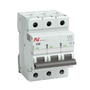 Выключатель автоматический модульный 3п C 25А 10кА AV-10 AVERES EKF mcb10-3-25C-av оптом купить цена